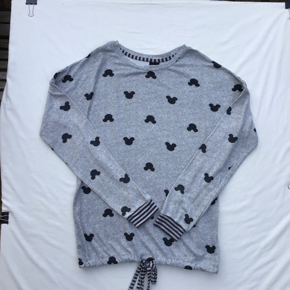 Disney Gray Top with Black Stripes - Picture 2 of 7